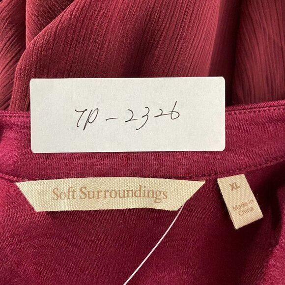 Soft Surroundings Capizzi Top XL Button Front Long Sleeve Chiffon TP-2326 - Picture 4 of 9